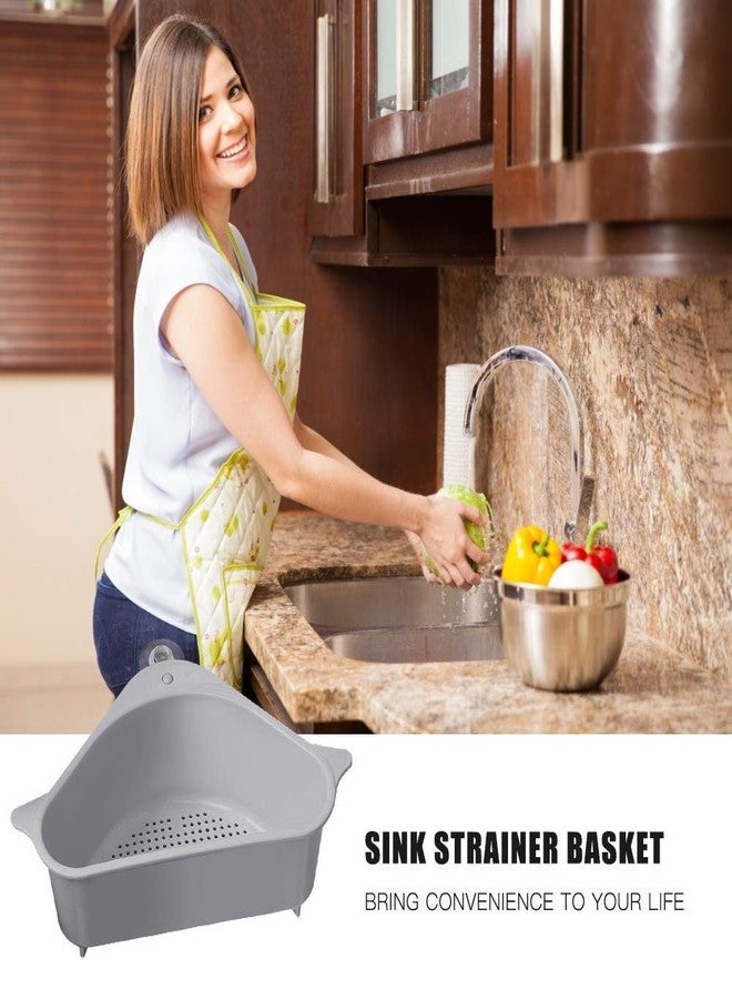 KASUMBI Drain Shelf Sink, Triangular Sink Basket Storage Rack Sucker, Sink Sponge Holder for Kitchen Bathroom Support Corner (Multi Color) - Image 5